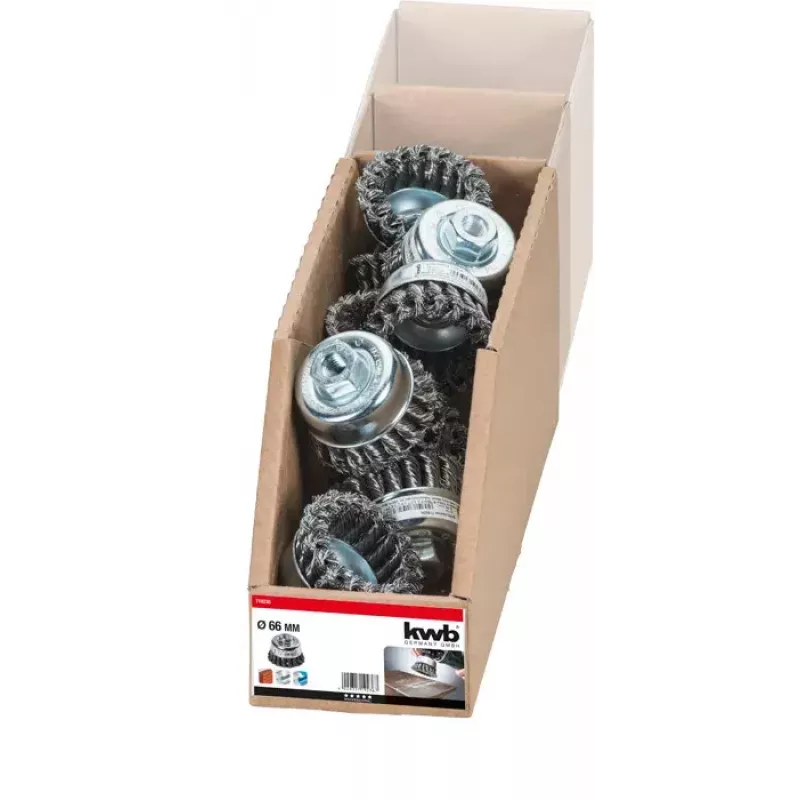 KWB AGGRESSO-FLEX 719236 komborstel, gevlochten, gegolfd HSS-staaldraad, voor haakse slijpers