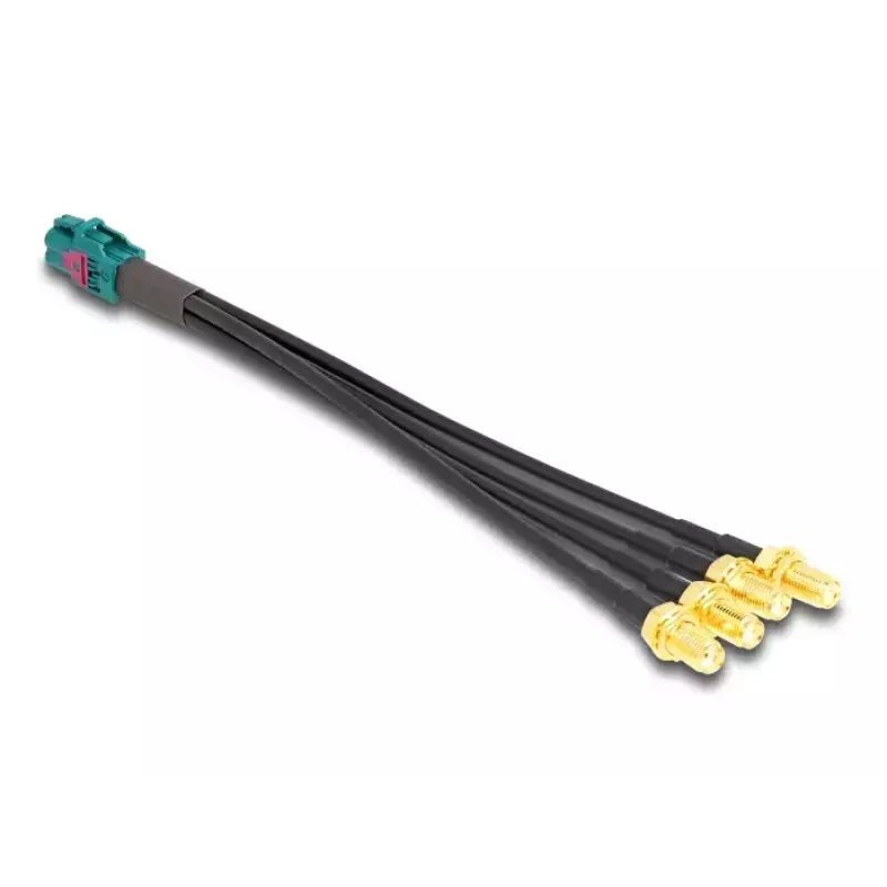 DeLOCK 90143 coaxkabel 0,2 m Mini FAKRA Z 4 x SMA zwart