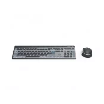 Hama WKM-750 draadloze multi-device toetsenbord-en-muisset, LED, QWERTZ, zwart