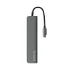 Interface-hub Epico 9915112100080 — USB Type-C-host, HDMI, USB 2.0, USB Type-C, MicroSD-/SD-kaartlezer, aluminium/TPU, grijs