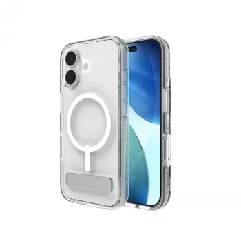 ZAGG Crystal Palace Snap Kickstand hoesje voor Apple iPhone 17, cover, Apple, iPhone 17, 16 cm (6,3 inch), transparant