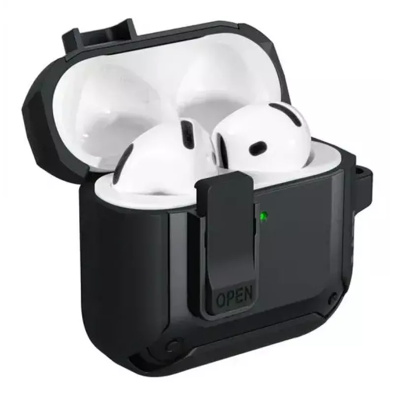 Hoesje voor AirPods 4 LAUT ZENTRY — polycarbonaat + TPU, zwart