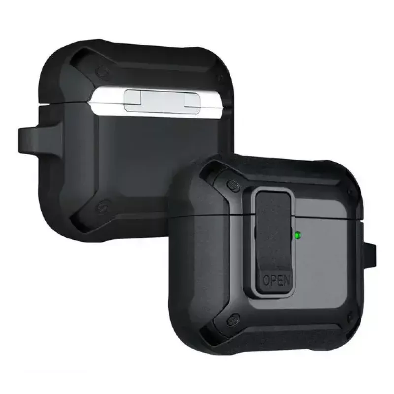 Hoesje voor AirPods 4 LAUT ZENTRY — polycarbonaat + TPU, zwart