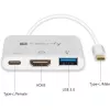 Techly IADAP USB31-HDMIPTY laptopdock/poortreplicator bedraad USB 3.2 Gen 1 (3.1 Gen 1) Type-C zilver