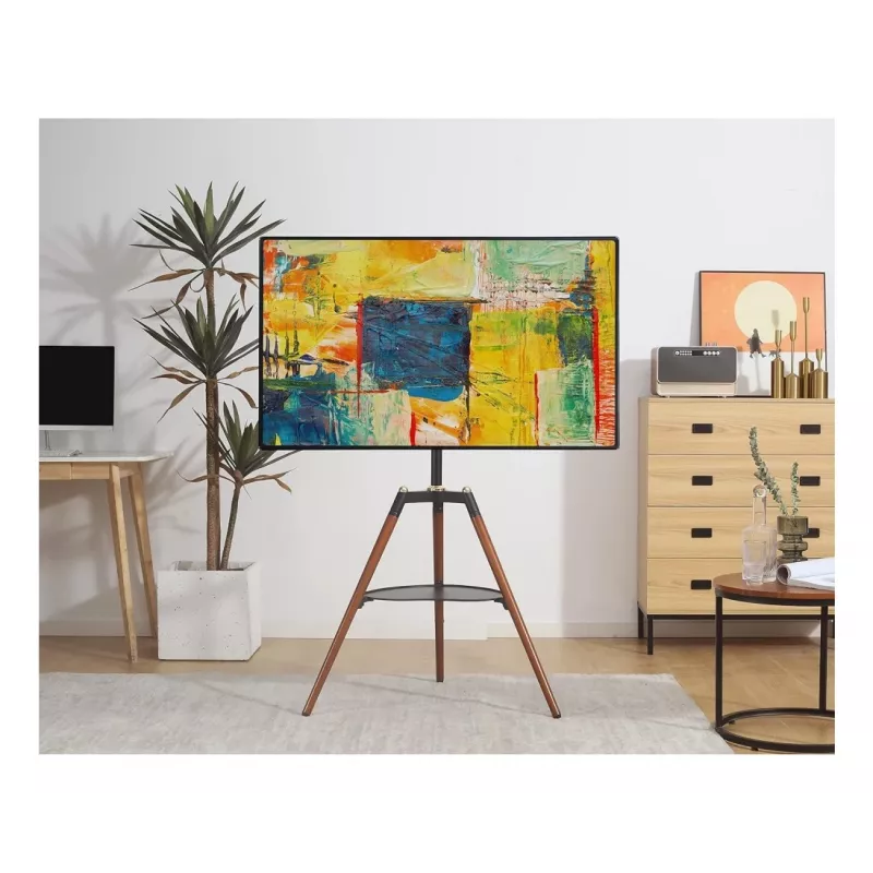Techly ICA-TR58 tv-standaard/voet 165,1 cm (65 inch) zwart, hout