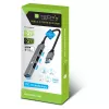 Techly IUSB32-HUB4A-3U2SLS laptop-dock/poortreplicator bedraad USB 3.2 Gen 1 (3.1 Gen 1) Type-A grijs
