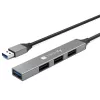 Techly IUSB32-HUB4A-3U2SLS laptop-dock/poortreplicator bedraad USB 3.2 Gen 1 (3.1 Gen 1) Type-A grijs
