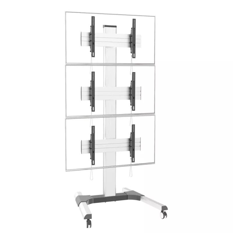 Techly vloerstandaard voor 3 lcd/led-tv's 32-55 inch voor videowand