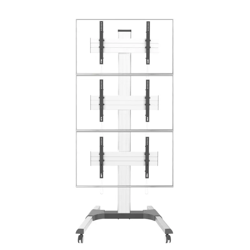 Techly vloerstandaard voor 3 lcd/led-tv's 32-55 inch voor videowand