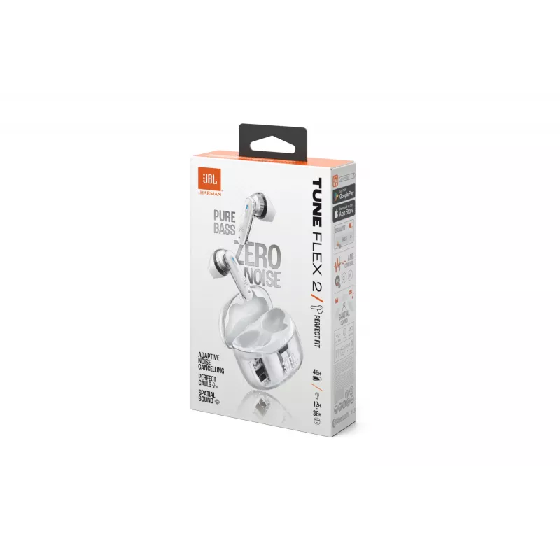 Headset JBL Tune Flex 2 Ghost Edition — True Wireless (TWS) in-ear, Bluetooth, 20–20000 Hz, wit