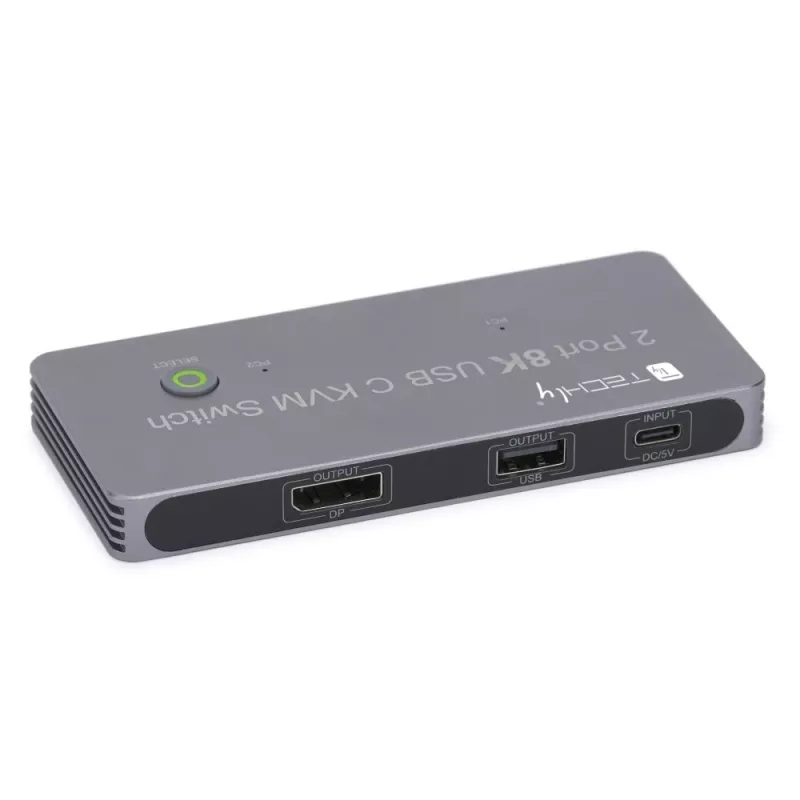 Techly IDATA KVM-DPC8K KVM-switch grijs