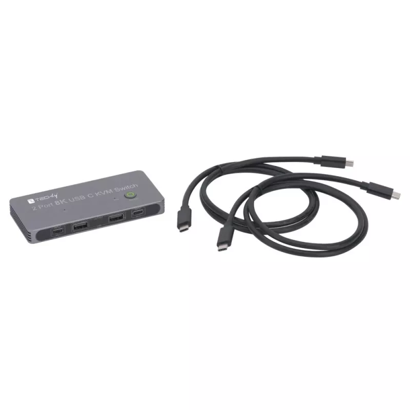 Techly IDATA KVM-DPC8K KVM-switch grijs
