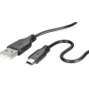 Renkforce RF-4080792 USB 2.0 datakabel, USB-A naar Mini-USB-B, 1 m, zwart