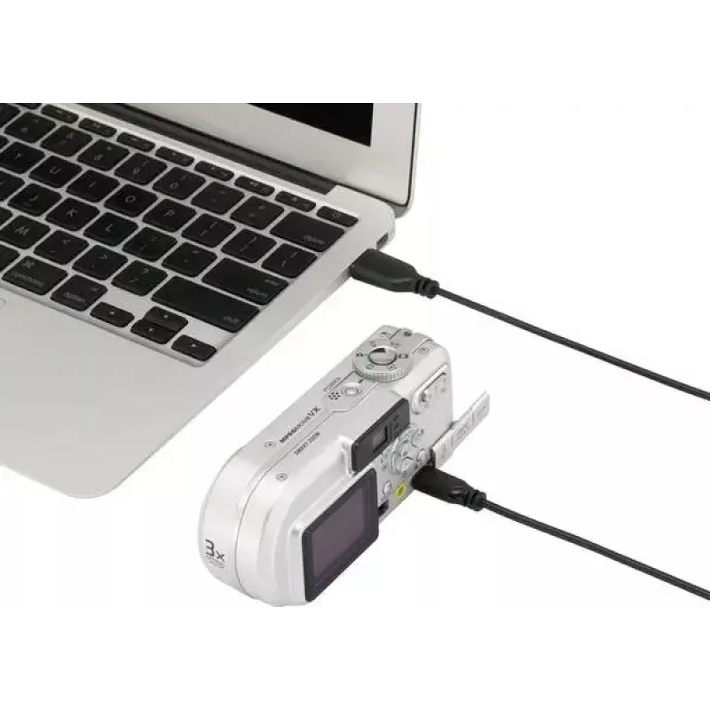 Renkforce RF-4080792 USB 2.0 datakabel, USB-A naar Mini-USB-B, 1 m, zwart