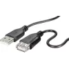 USB 2.0-kabel Renkforce RF-4080795, USB-A naar USB-A, 1 m, zwart
