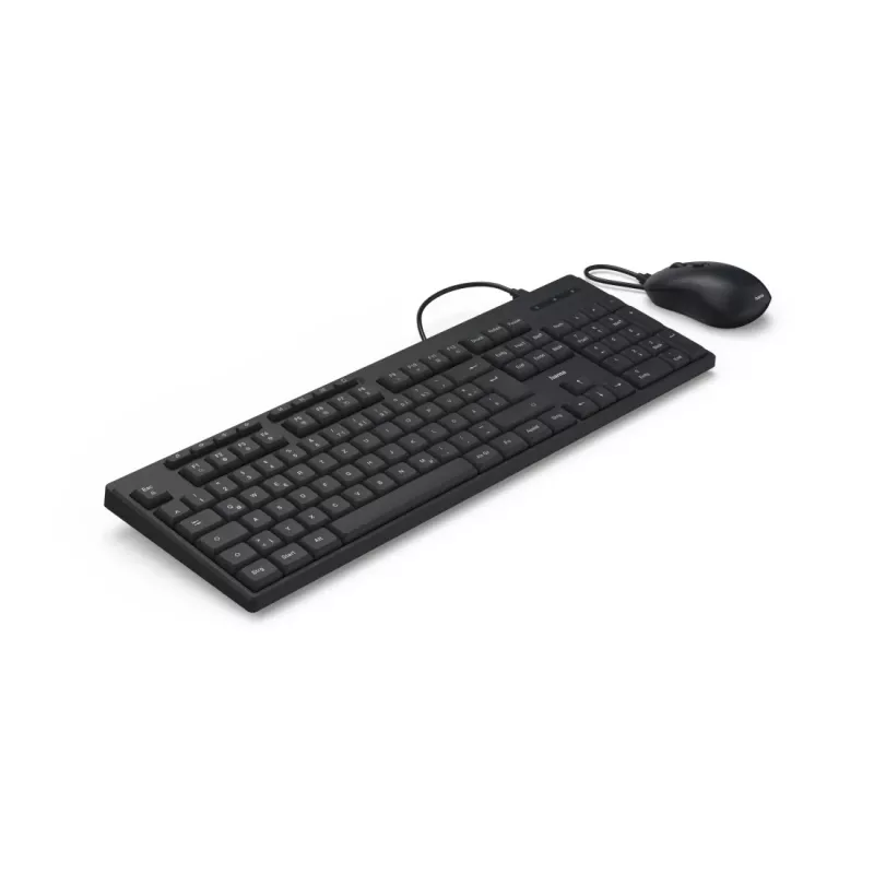 Hama CKM-200 toetsenbord muis inbegrepen home/office USB QWERTZ Duits zwart
