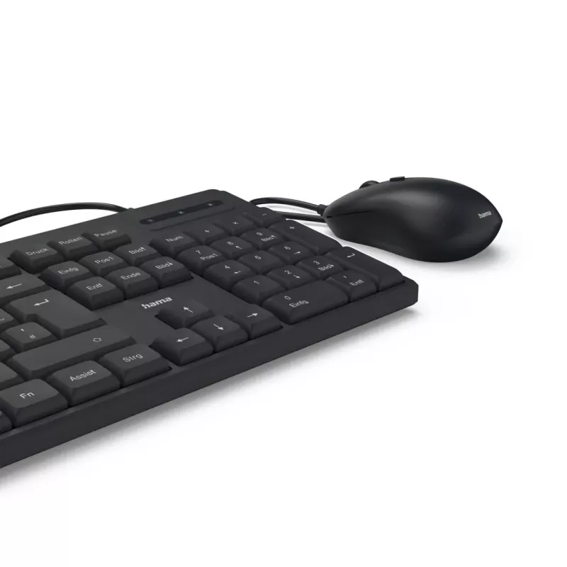 Hama CKM-200 toetsenbord muis inbegrepen home/office USB QWERTZ Duits zwart