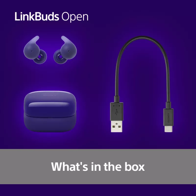 Sony LinkBuds Open WFL910V hoofdtelefoon/headset draadloos in-ear bellen/muziek Bluetooth paars