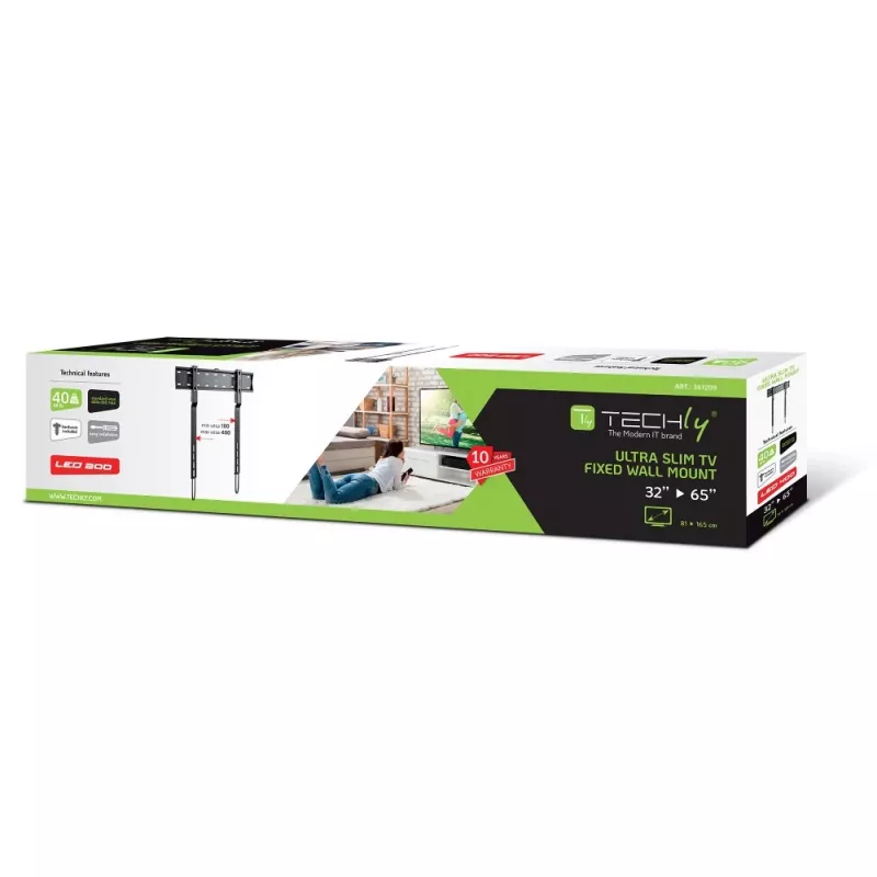 Techly ICA-PLB 734F tv-muurbeugel/standaard 165,1 cm (65 inch) zwart