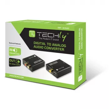 Techly IDATA SPDIF-9 audioconverter zwart