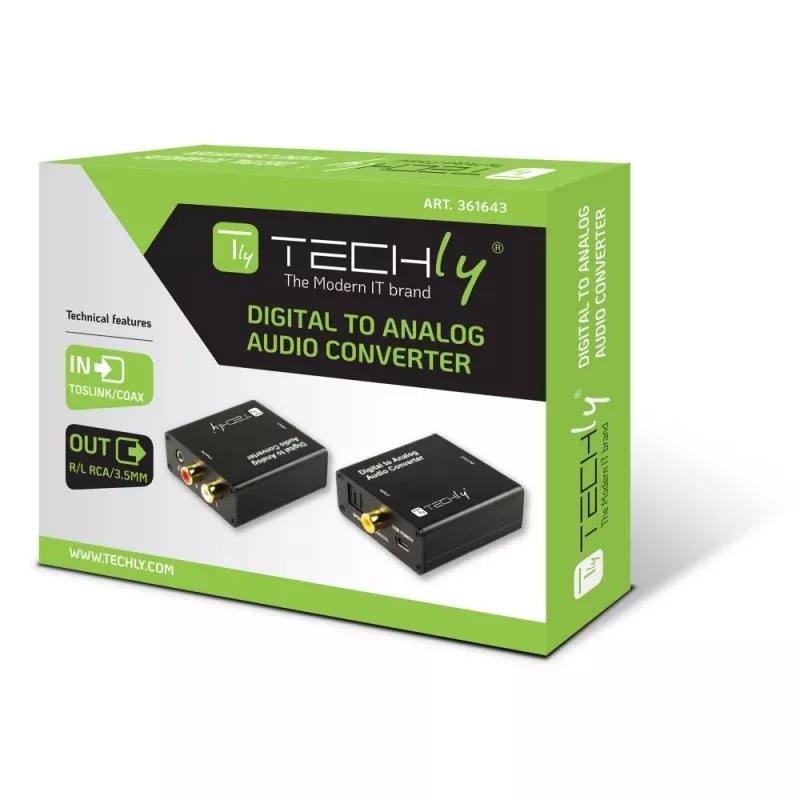 Techly IDATA SPDIF-9 audioconverter zwart