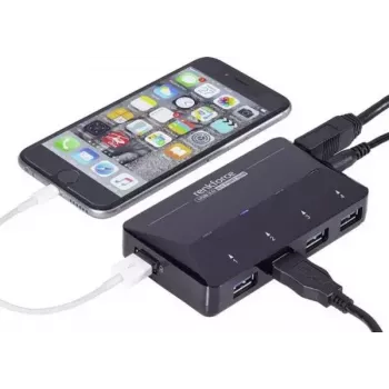 Interface hub Renkforce RF-3806031 USB 3.2 Gen 1 Type-B zwart