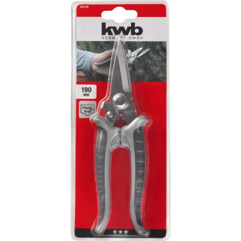 Grasschaar KWB 926790 lange greep rechte kling 190 mm
