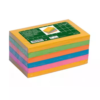 Zelfklevend notitieblok Sigel BA127 rechthoekig blauw groen oranje roze geel 100 vel