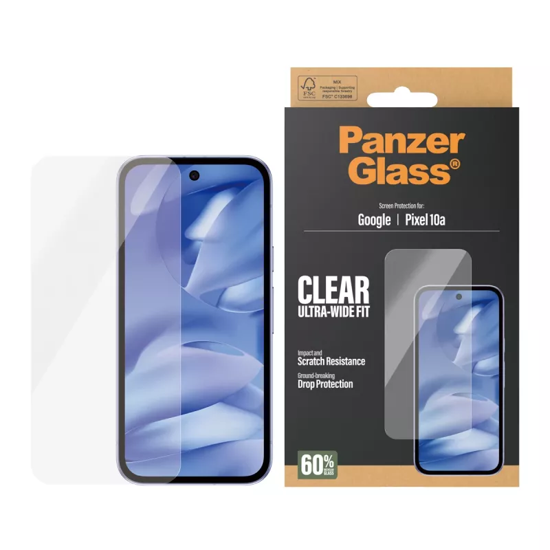 PanzerGlass PG21079 Ultra-Wide Fit glazen schermbeschermer voor Google Pixel 10a
