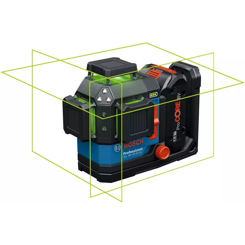 Bosch GLL 18V-120-33 CG groene lijnlaser 1x4,0 Ah (mpn 0601065100)