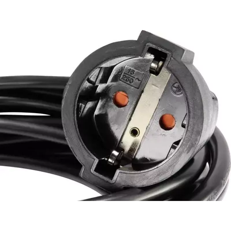 Stroomkabel BASETech 1593780 zwart 3m
