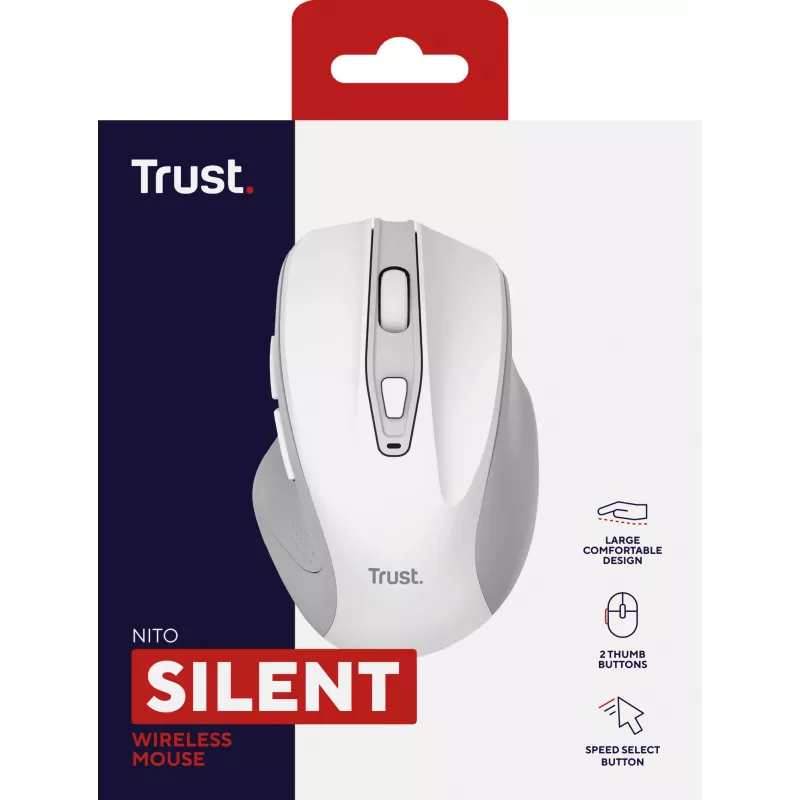 Trust Nito muis universeel rechtshandig RF draadloos optisch 2200 DPI