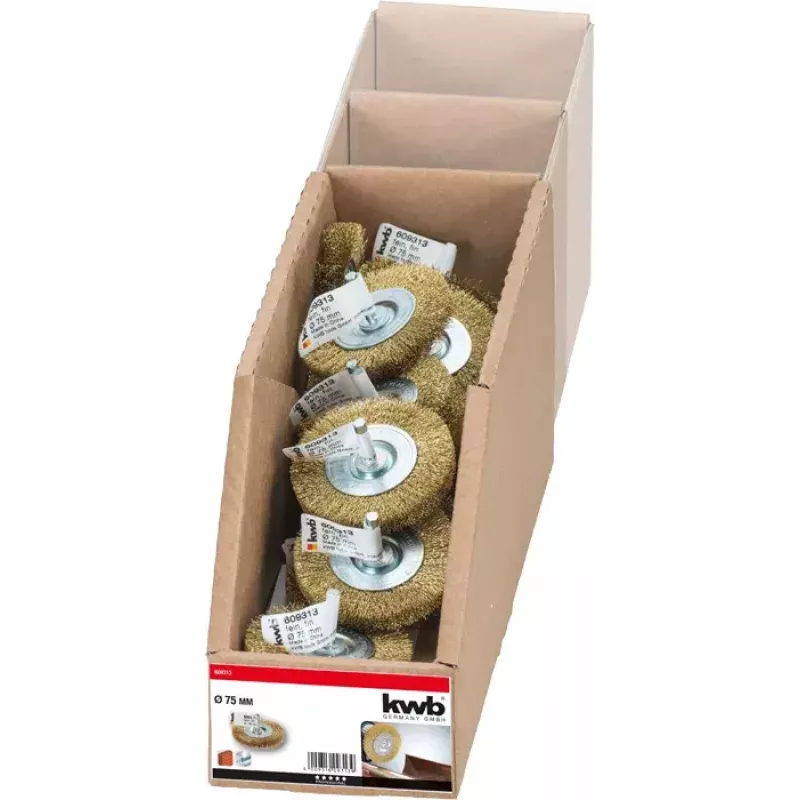 KWB 609313 Komborstel, gegolfde messingdraad, 75 mm