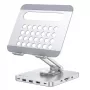 Techly 8-in-1 USB-C hub dockingstation tabletstandaard
