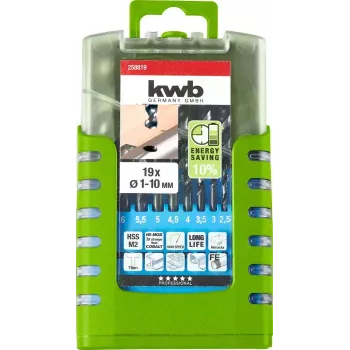 Borenset KWB 258819 19-delig rechtsdraaiend