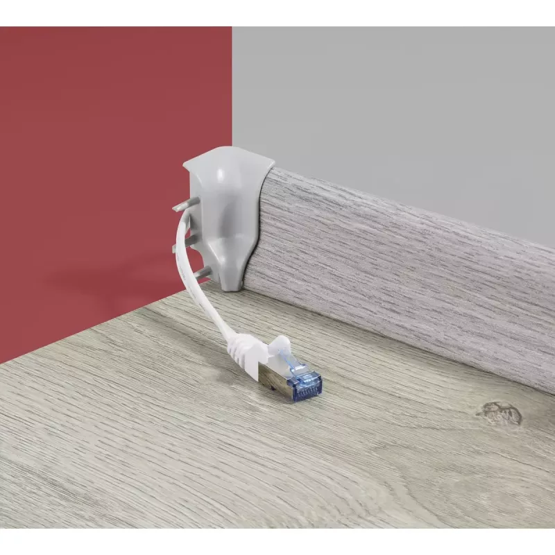 Renkforce 1383279 RJ45-netwerkkabel Cat6a U/FTP, 0,5 m, zeer flexibel, vlamvertragend, grijs