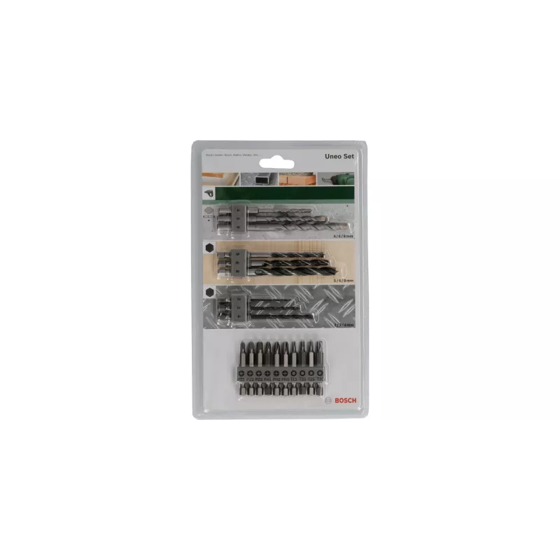 Borenset Bosch 2609256989, 19-delig — voor beton, metaal, hout, RVS-finish