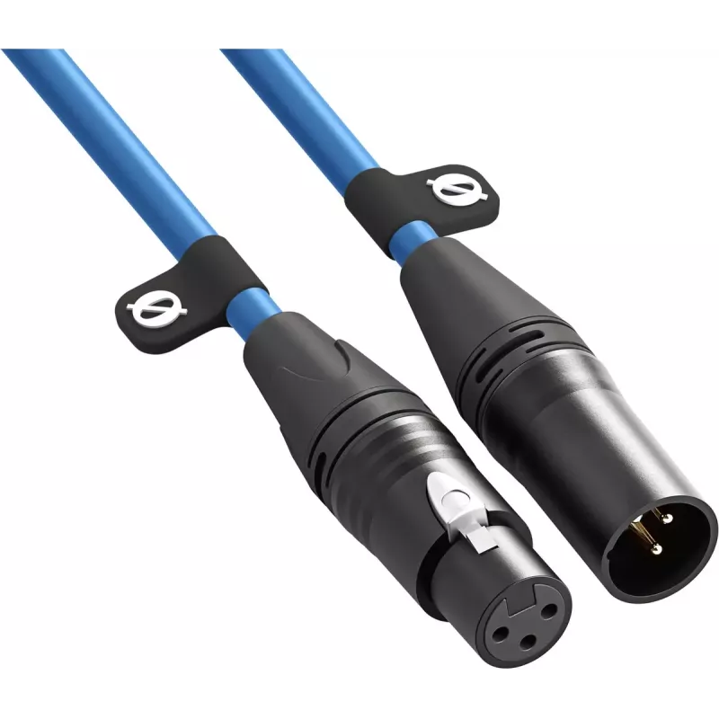 XLR-kabel Rode XLR3M-B 3 m — microfoonkabel stekker naar bus, blauw