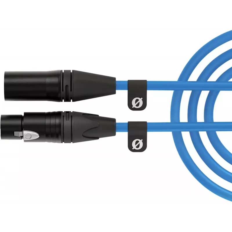 XLR-kabel Rode XLR3M-B 3 m — microfoonkabel stekker naar bus, blauw