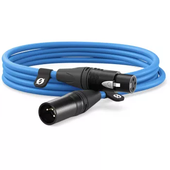 XLR-kabel Rode XLR3M-B 3 m — microfoonkabel stekker naar bus, blauw