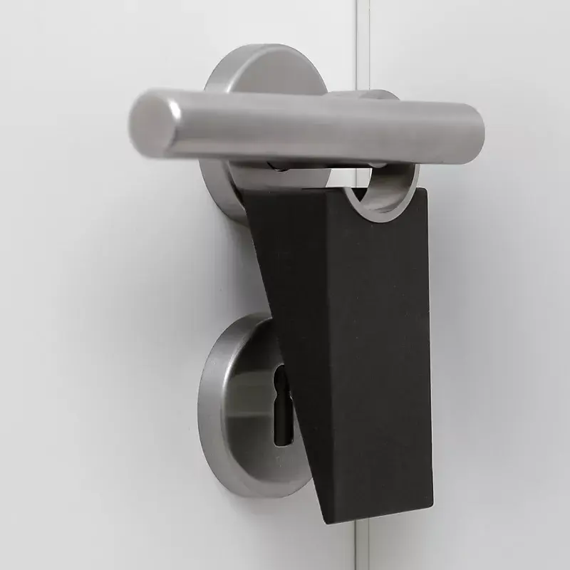 Deurstopper Blomus WEDO zwart rubber roestvrij staal