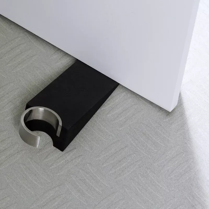 Deurstopper Blomus WEDO zwart rubber roestvrij staal