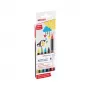Viltstift Edding 4-1200-5-3 aqua zwart lichtgroen rood geel bulletpunt