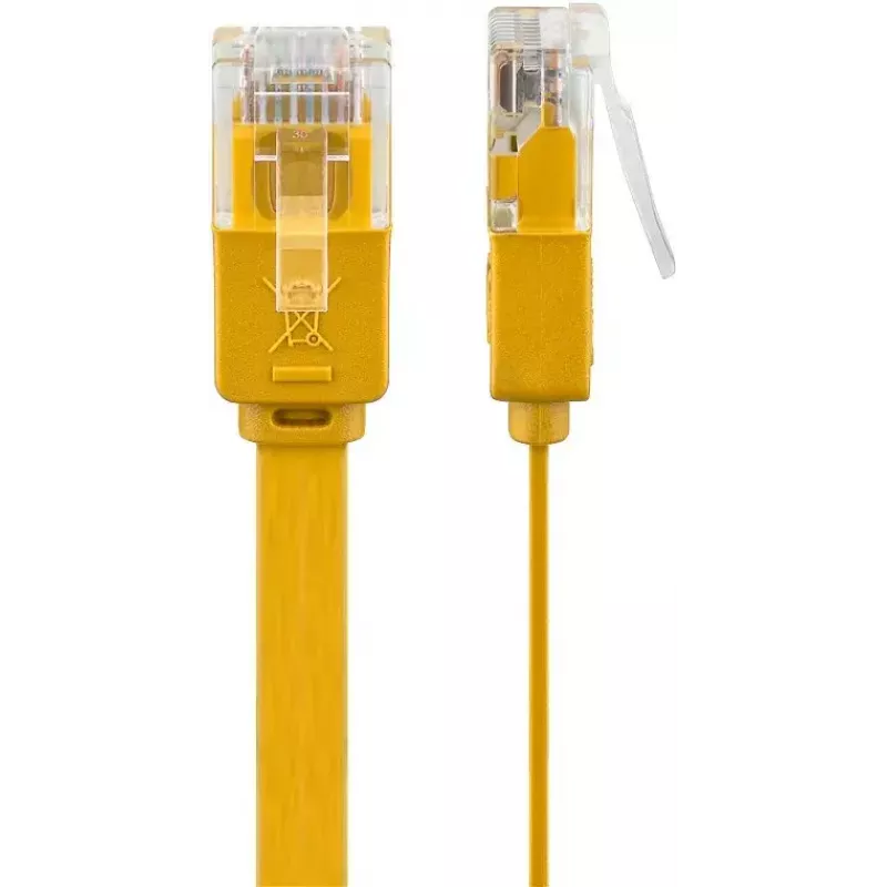 Platte patchkabel Goobay CAT 6 3m U/UTP geel