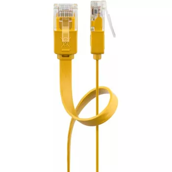 Platte patchkabel Goobay CAT 6 3m U/UTP geel