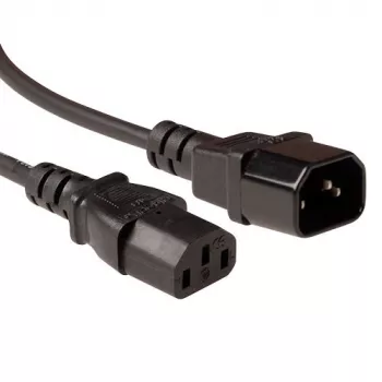 Netkabel ACT Powercord LSZH C13 - C14 zwart 3 m