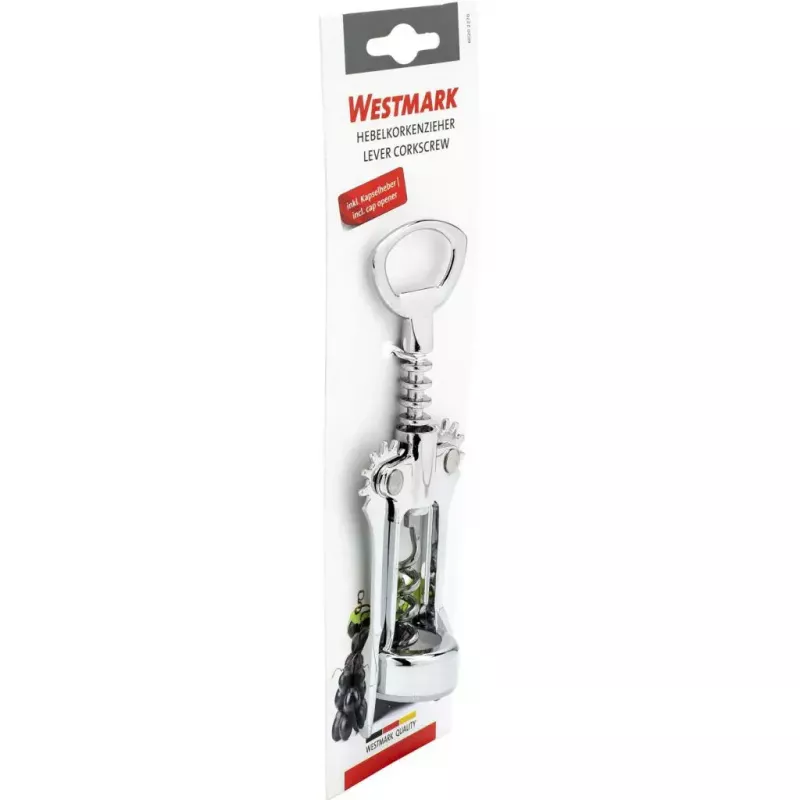 Kurkentrekker Westmark 60202270 basiscorkentrekker, staal, 173×63×37 mm
