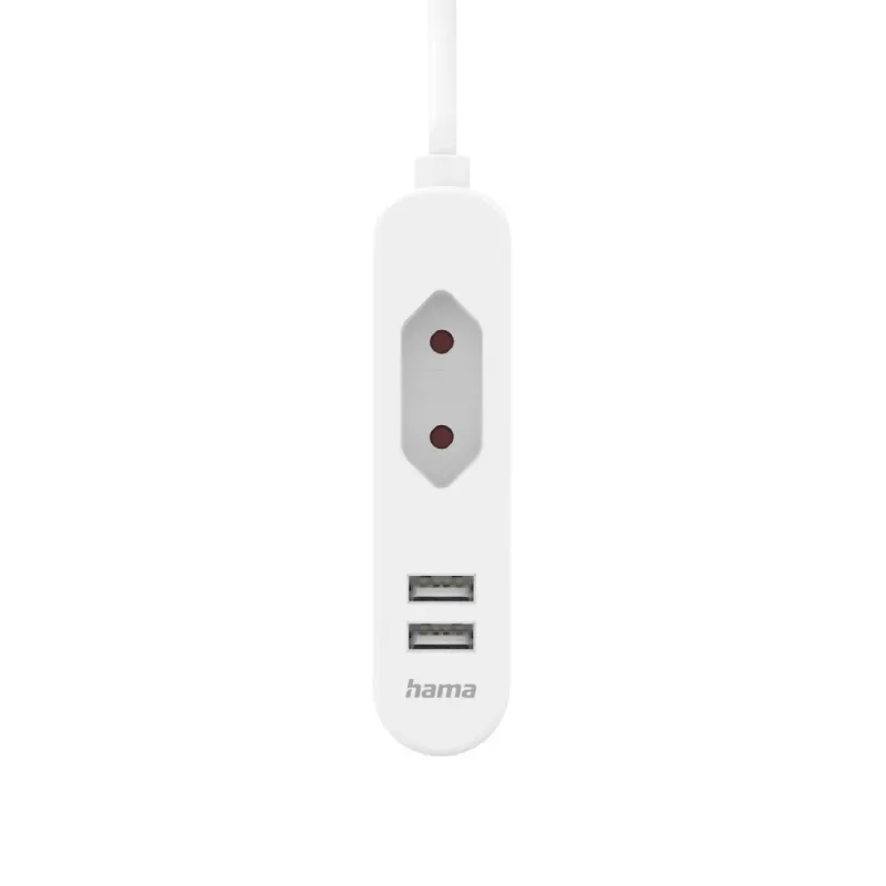 Hama 00223202 stroomverlengsnoer 1,9 m 1 AC-uitgang binnen wit