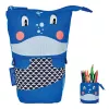 Weiche etui Herlitz Whale polyester zwart blauw roze
