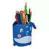 Weiche etui Herlitz Whale polyester zwart blauw roze